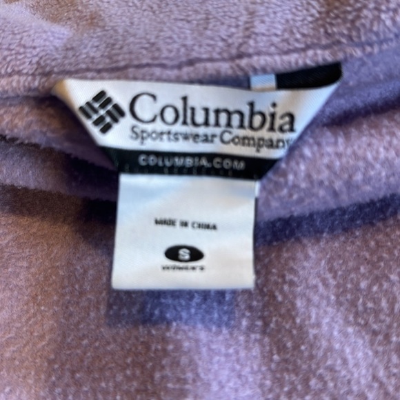 Columbia sportswear company lavender fleece w zip up front pockets bungee pulls - Picture 13 of 14